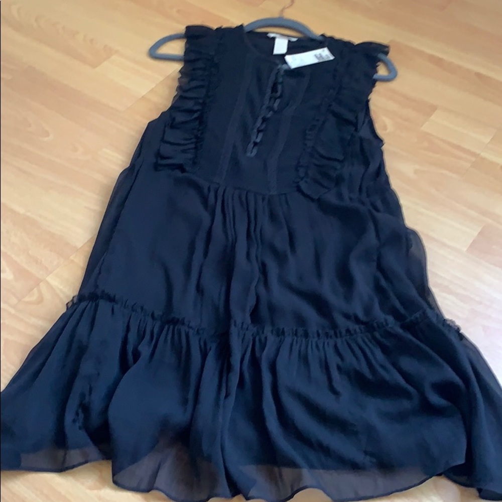 Black ruffle dress